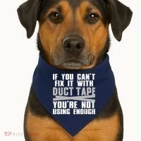 Cute Duct Tape Art For Men Women Engineer Humorous Saying USA-Made Doggie Bandana thumb 1