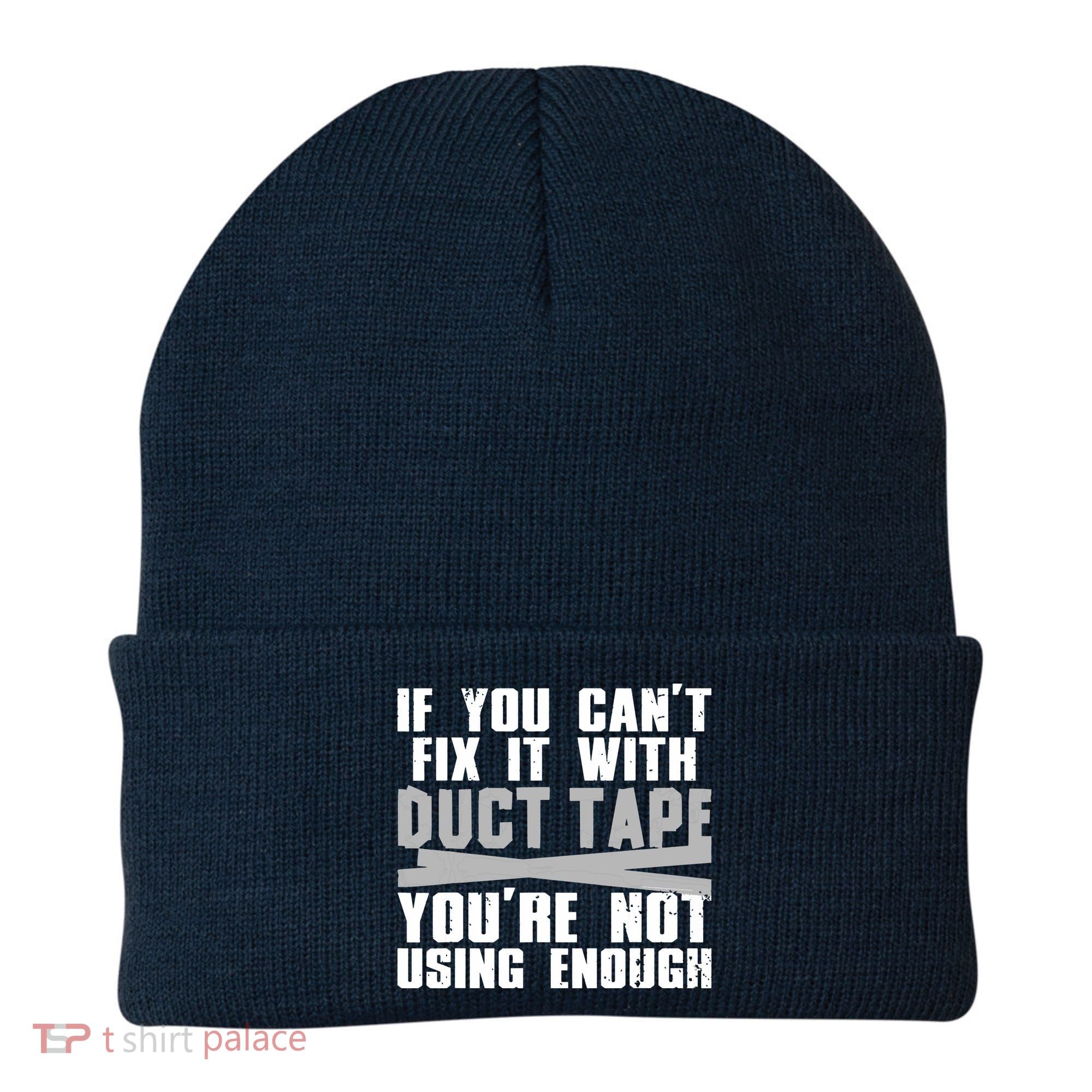 Cute Duct Tape Art For Men Women Engineer Humorous Saying Beanie