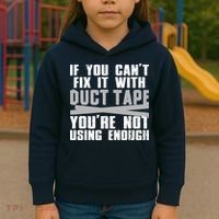 Cute Duct Tape Art For Men Women Engineer Humorous Saying Kids Hoodie thumb 3