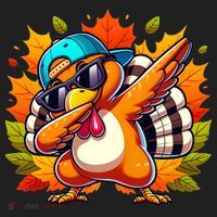 Cute Dabbing Thanksgiving Turkey Fall Vibes Women's Sweatshirt thumb 2
