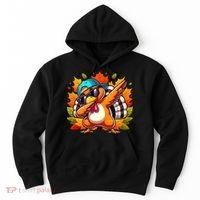 Cute Dabbing Thanksgiving Turkey Fall Vibes Hoodie thumb 0