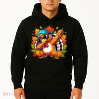 Cute Dabbing Thanksgiving Turkey Fall Vibes Hoodie thumb 2