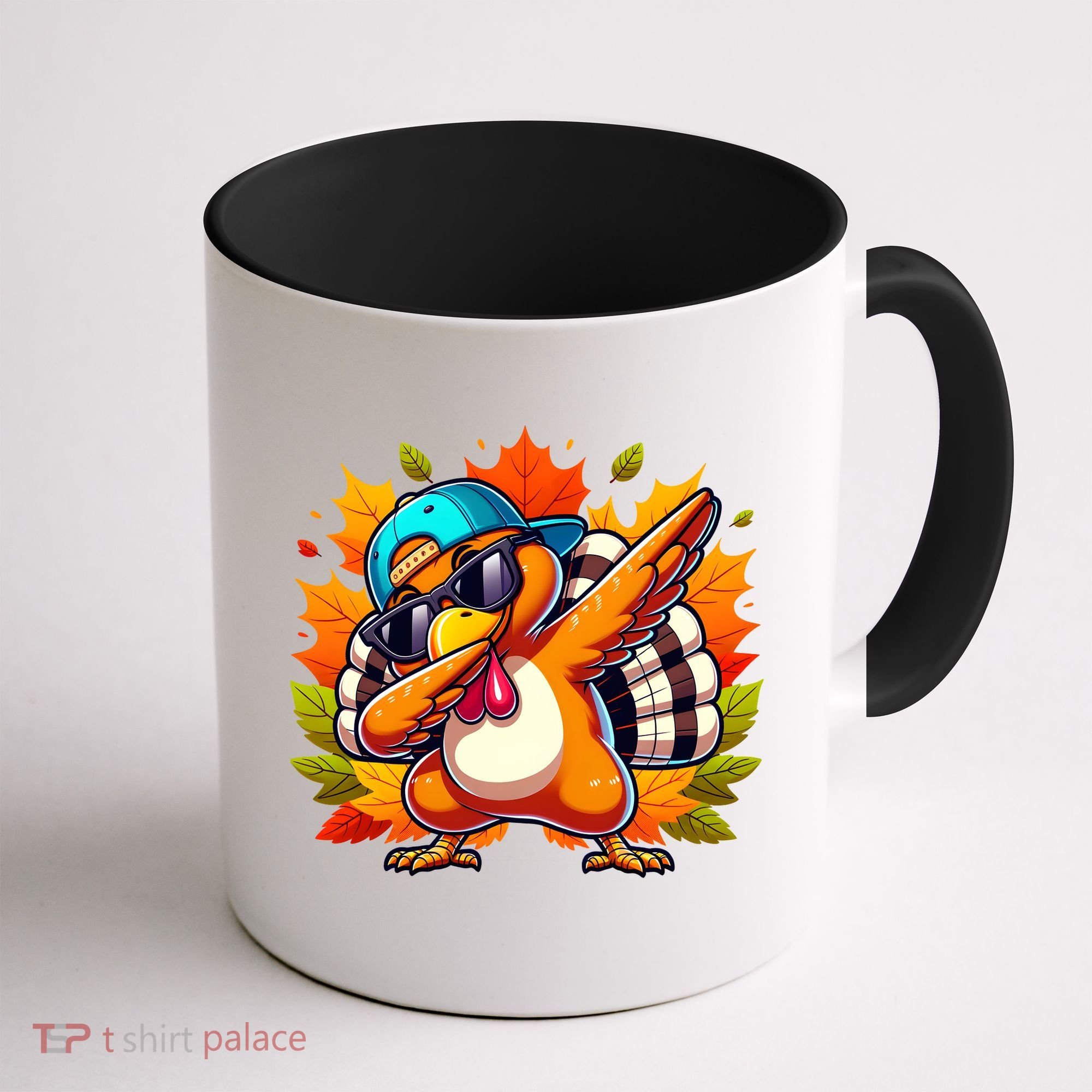 Cute Dabbing Thanksgiving Turkey Fall Vibes Coffee Mug