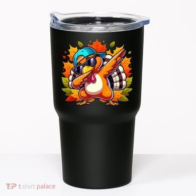 Cute Dabbing Thanksgiving Turkey Fall Vibes Tumbler