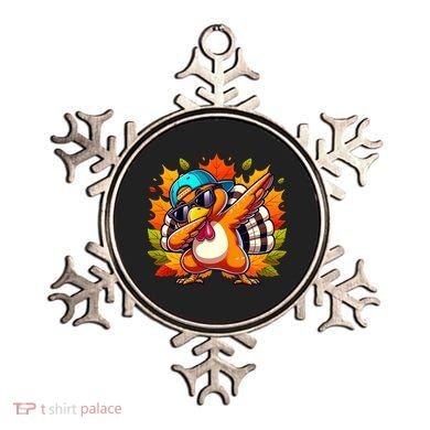 Cute Dabbing Thanksgiving Turkey Fall Vibes Ornament