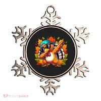 Cute Dabbing Thanksgiving Turkey Fall Vibes Ornament thumb 0