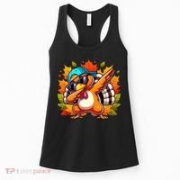 Cute Dabbing Thanksgiving Turkey Fall Vibes Women's Tank Top thumb 0