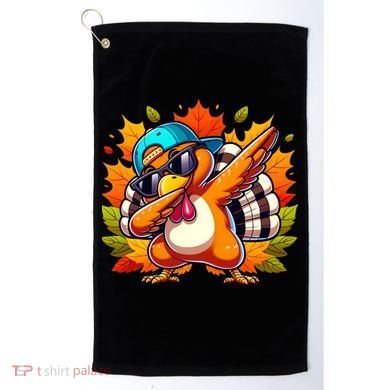 Cute Dabbing Thanksgiving Turkey Fall Vibes Golf Towel