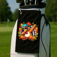 Cute Dabbing Thanksgiving Turkey Fall Vibes Golf Towel thumb 2