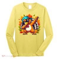 Cute Dabbing Thanksgiving Turkey Fall Vibes Long Sleeve Shirt thumb 0