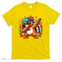 Cute Dabbing Thanksgiving Turkey Fall Vibes T-Shirt thumb 0