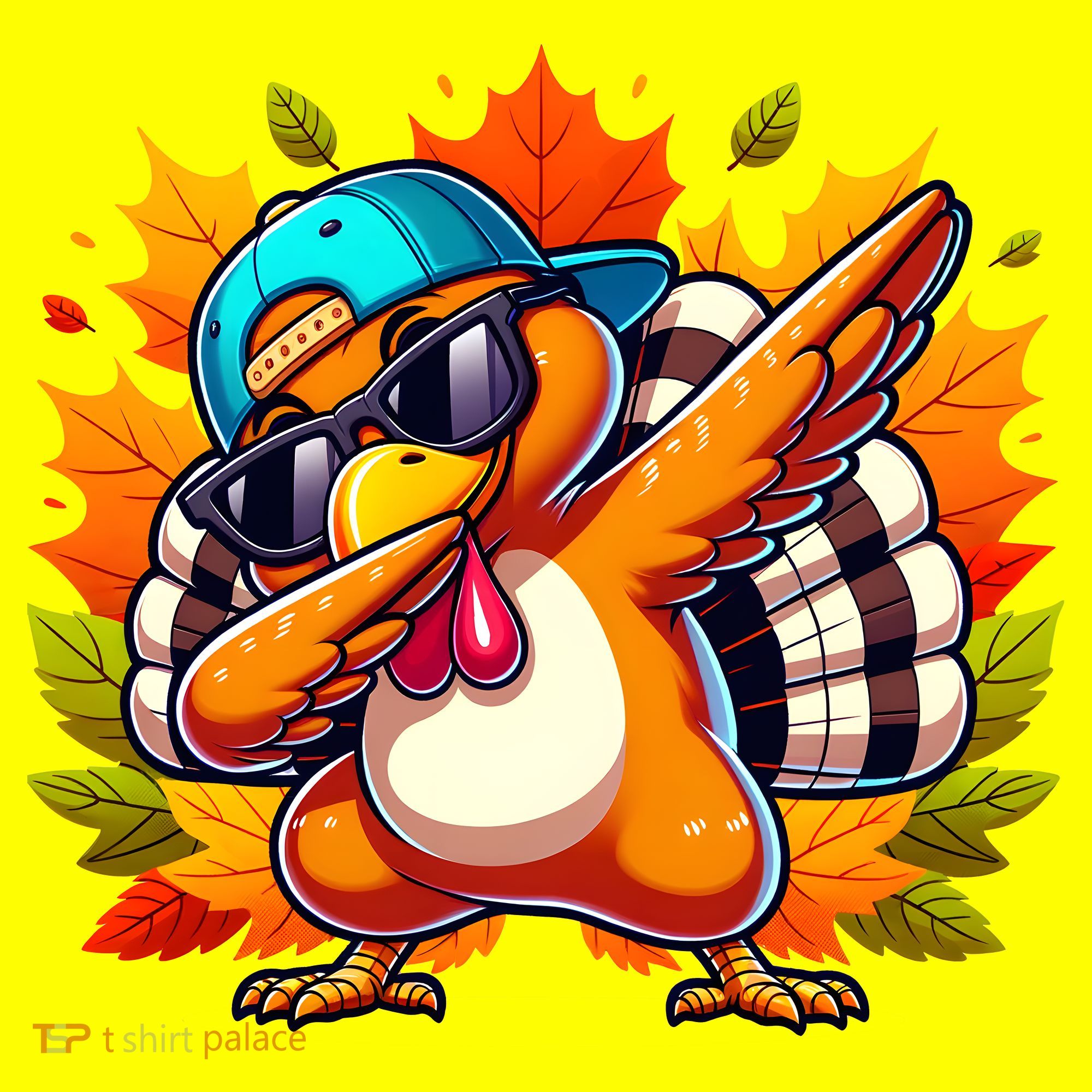 Cute Dabbing Thanksgiving Turkey Fall Vibes Kids Long Sleeve Shirt