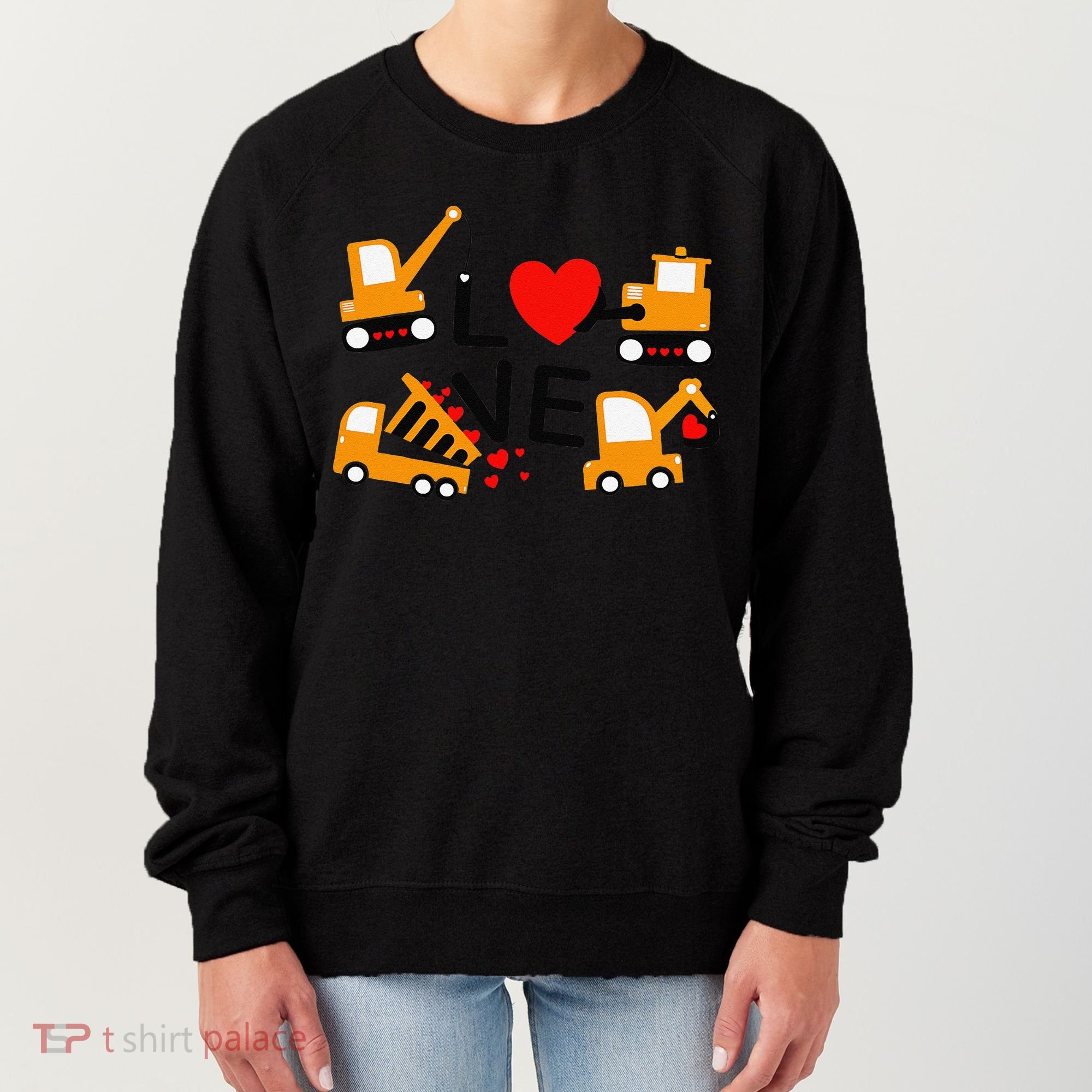 Construction Dump Truck Valentine's Day Of Lover Women's Sweatshirt