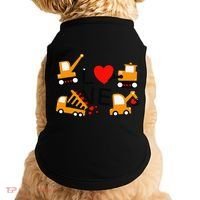 Construction Dump Truck Valentine's Day Of Lover Doggie Tank thumb 0