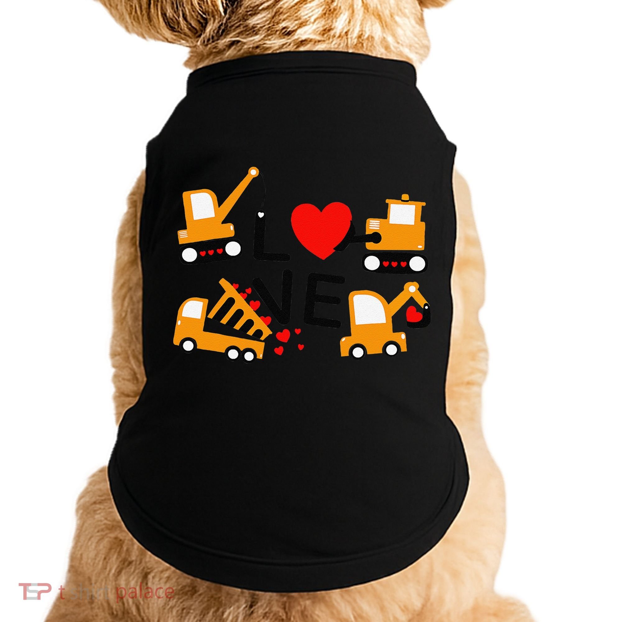 Construction Dump Truck Valentine's Day Of Lover Doggie Tank
