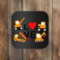 Construction Dump Truck Valentine's Day Of Lover Coaster thumb 0