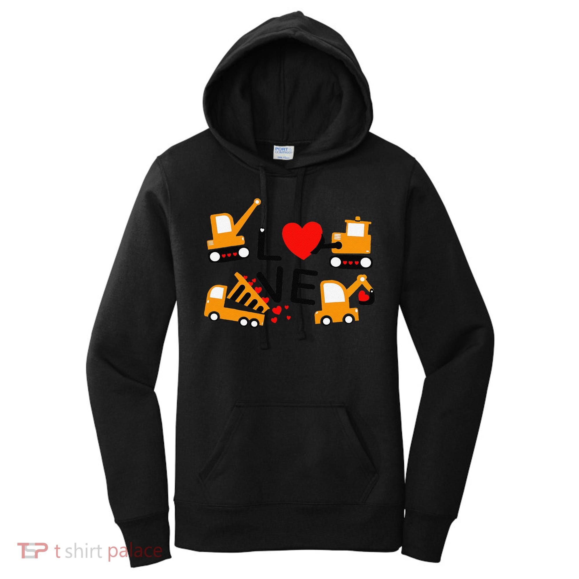 Construction Dump Truck Valentine's Day Of Lover Women's Hoodie