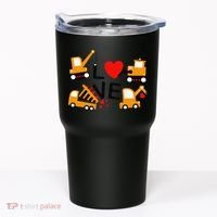 Construction Dump Truck Valentine's Day Of Lover Tumbler thumb 0
