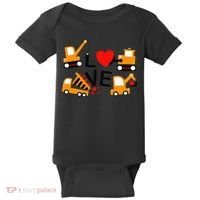 Construction Dump Truck Valentine's Day Of Lover Baby Bodysuit thumb 0