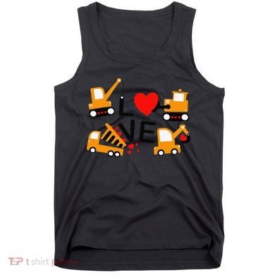Construction Dump Truck Valentine's Day Of Lover Tank Top