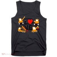 Construction Dump Truck Valentine's Day Of Lover Tank Top thumb 0