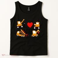 Construction Dump Truck Valentine's Day Of Lover Tank Top thumb 2