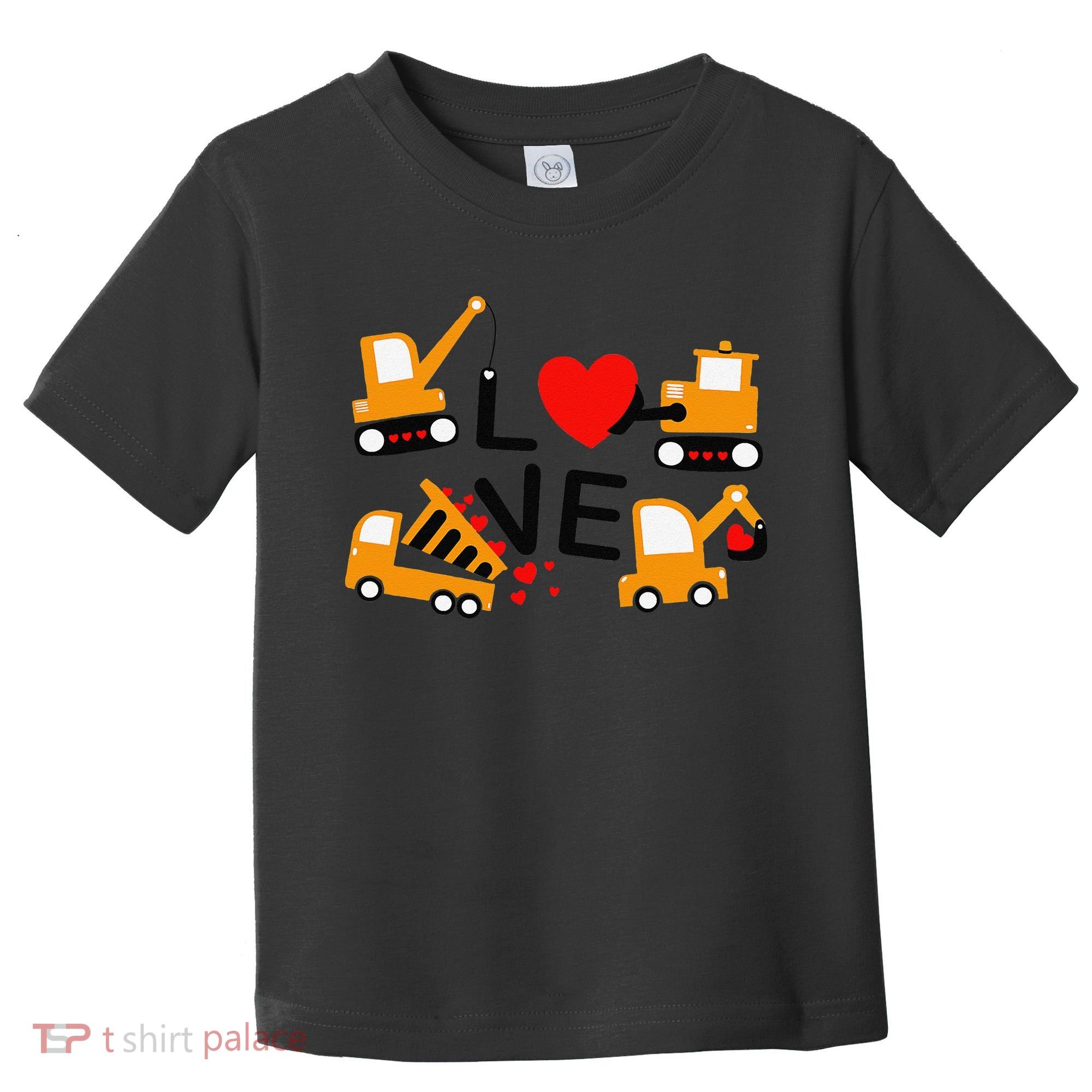 Construction Dump Truck Valentine's Day Of Lover Toddler T-Shirt