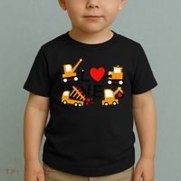 Construction Dump Truck Valentine's Day Of Lover Toddler T-Shirt thumb 2