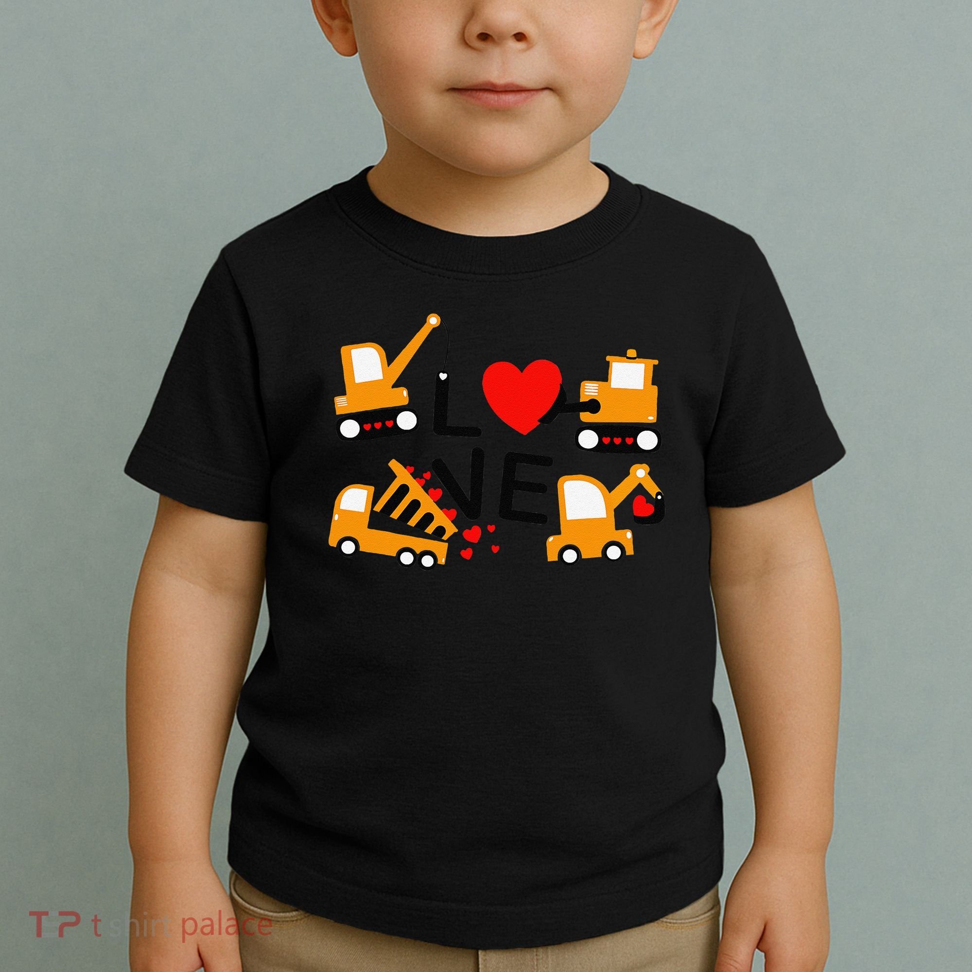 Construction Dump Truck Valentine's Day Of Lover Toddler T-Shirt