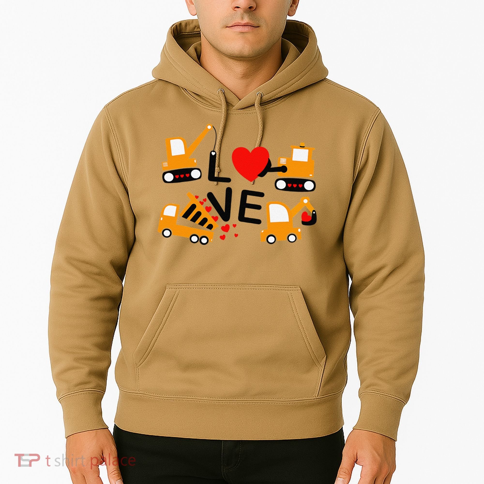 Construction Dump Truck Valentine's Day Of Lover Hoodie