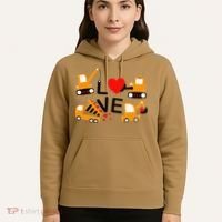 Construction Dump Truck Valentine's Day Of Lover Hoodie thumb 5