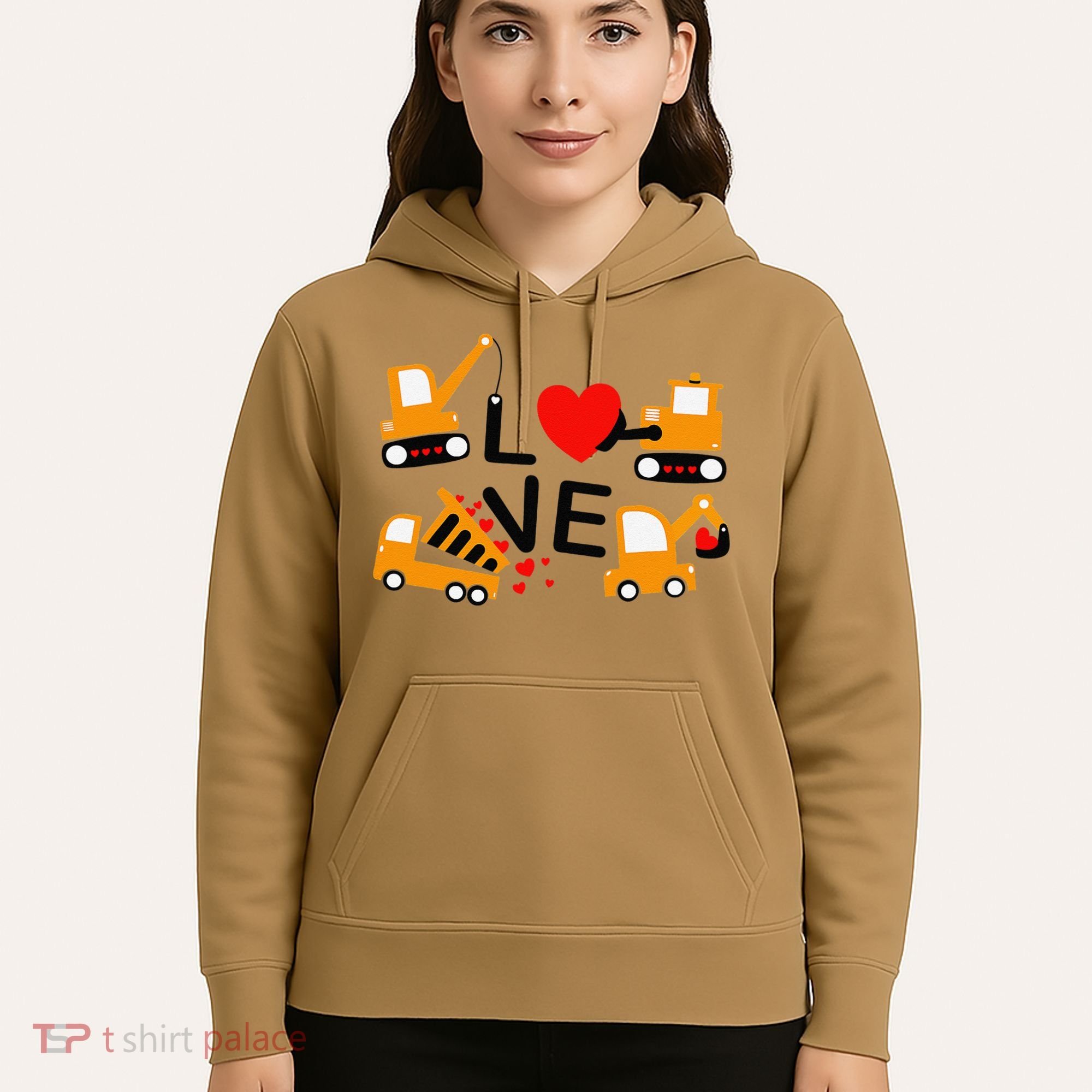 Construction Dump Truck Valentine's Day Of Lover Hoodie