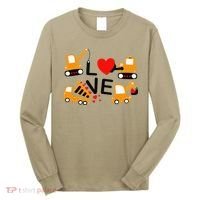 Construction Dump Truck Valentine's Day Of Lover Long Sleeve Shirt thumb 0