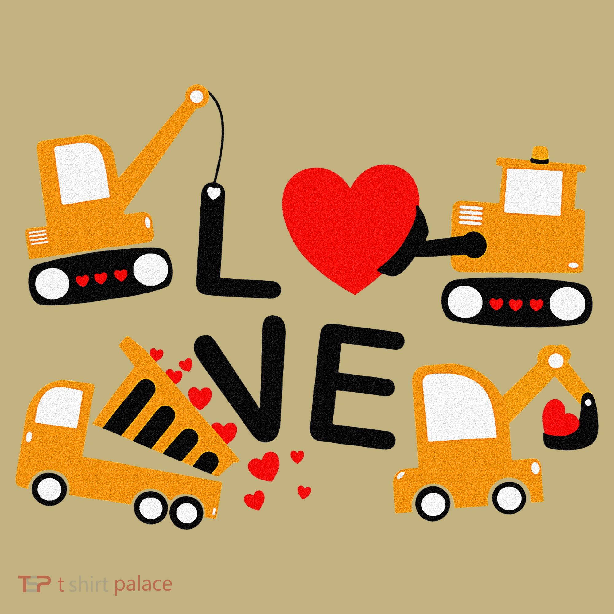 Construction Dump Truck Valentine's Day Of Lover Long Sleeve Shirt