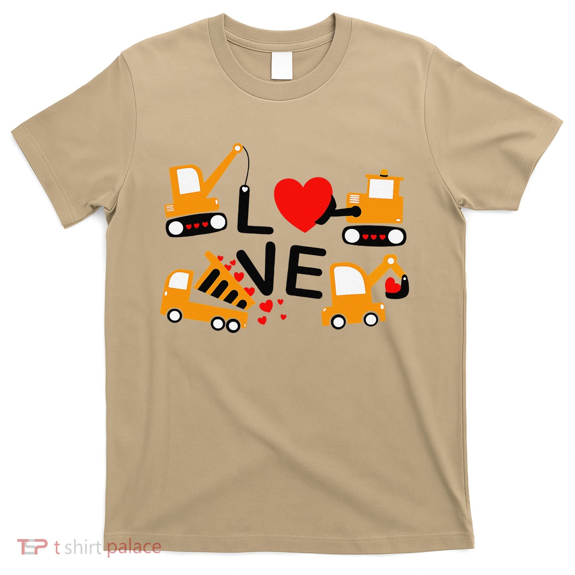 Construction Dump Truck Valentine's Day Of Lover T-Shirt