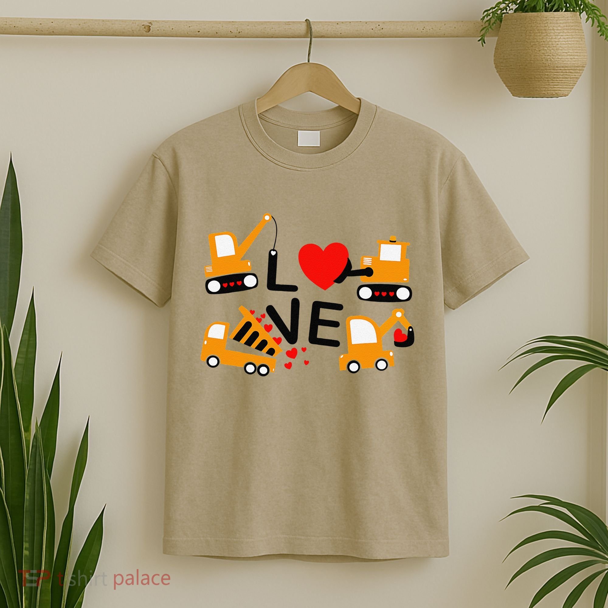 Construction Dump Truck Valentine's Day Of Lover T-Shirt