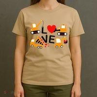 Construction Dump Truck Valentine's Day Of Lover T-Shirt thumb 4