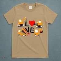 Construction Dump Truck Valentine's Day Of Lover T-Shirt thumb 5