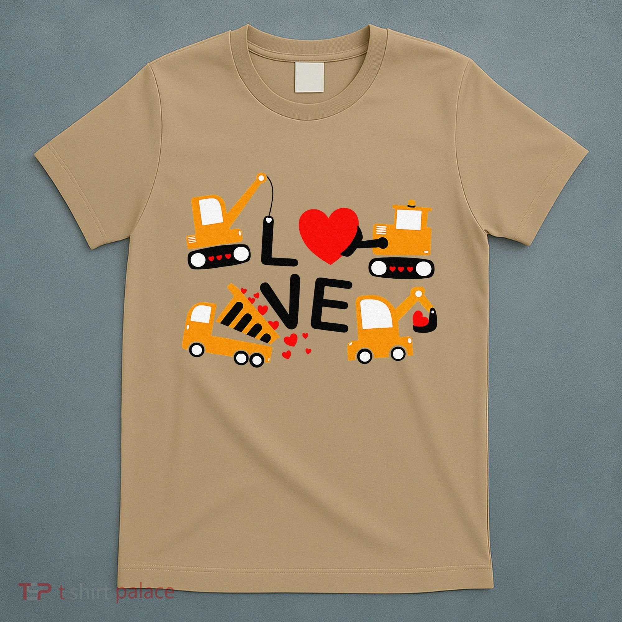 Construction Dump Truck Valentine's Day Of Lover T-Shirt