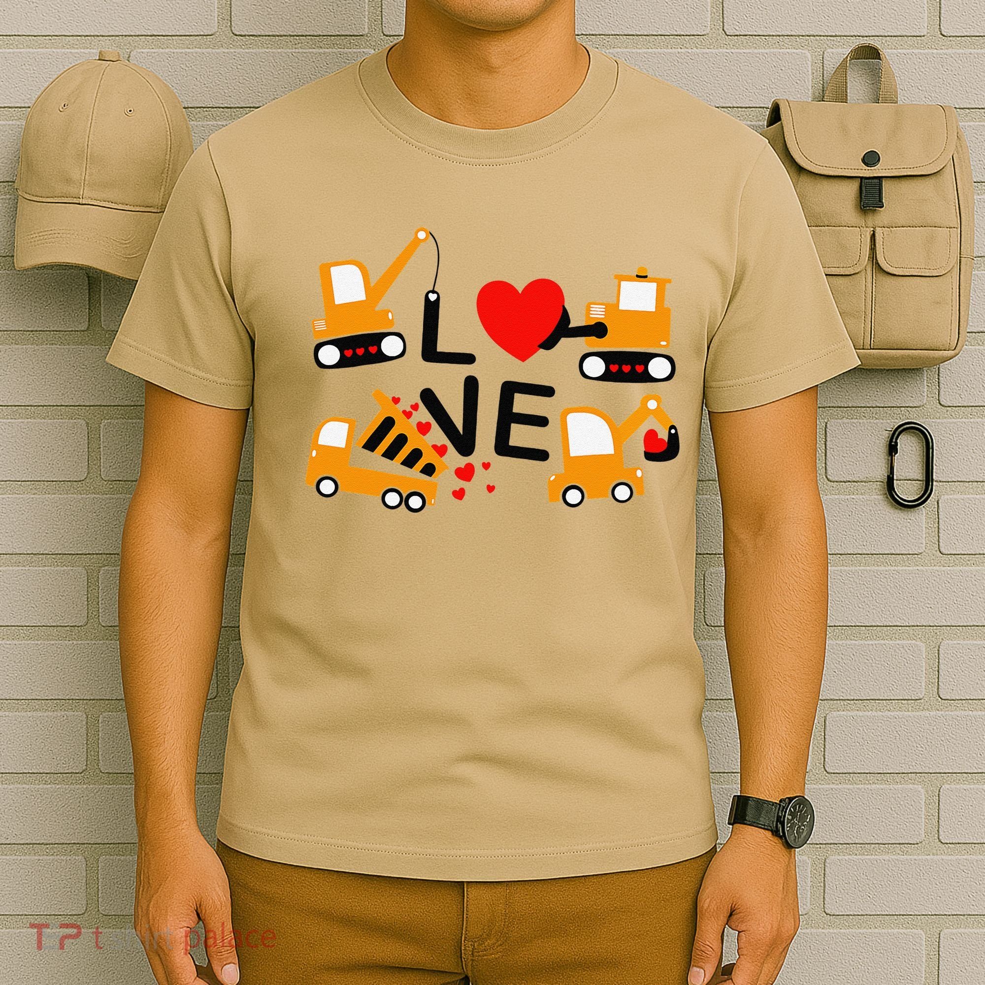 Construction Dump Truck Valentine's Day Of Lover T-Shirt