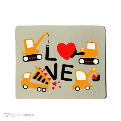 Construction Dump Truck Valentine's Day Of Lover Mousepad