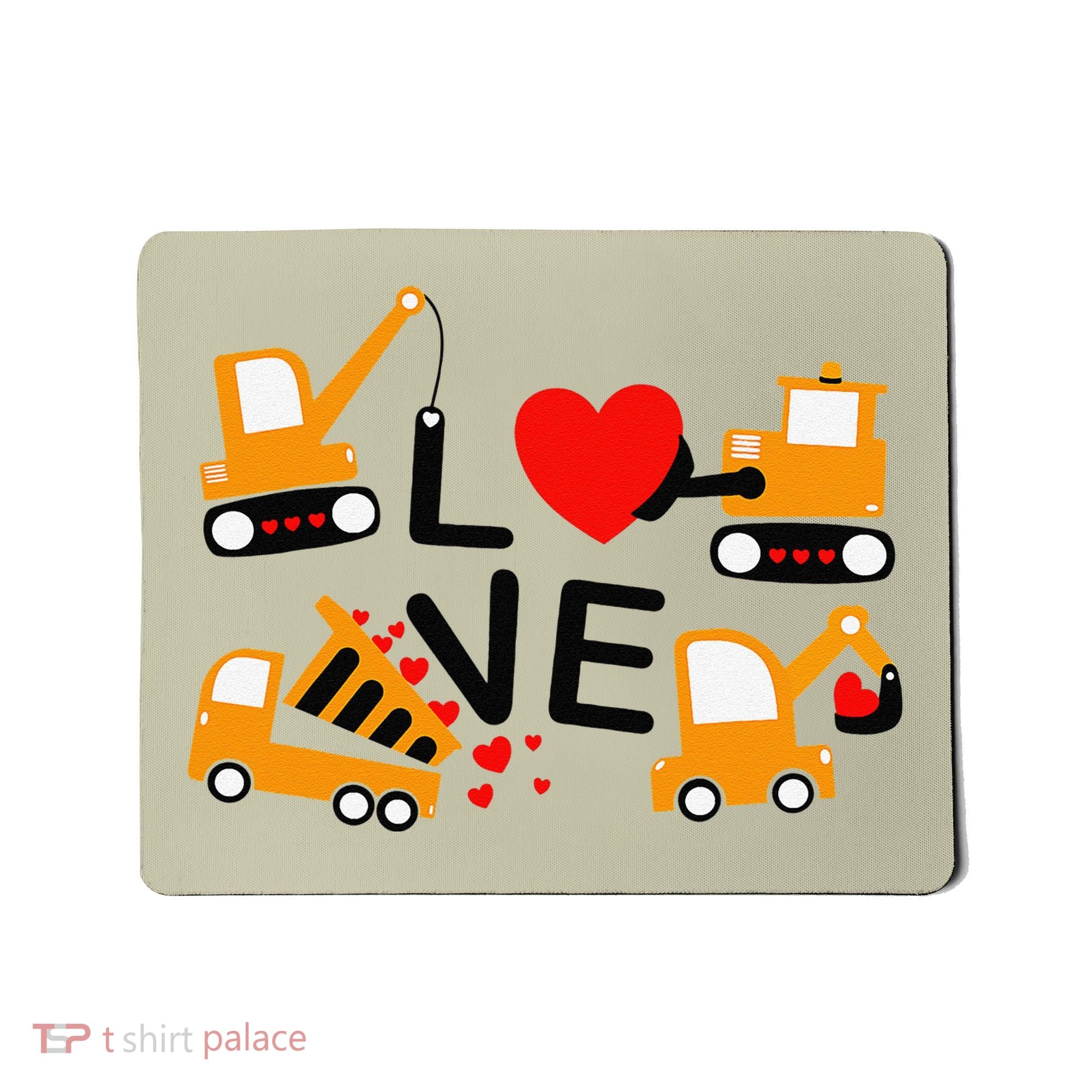 Construction Dump Truck Valentine's Day Of Lover Mousepad