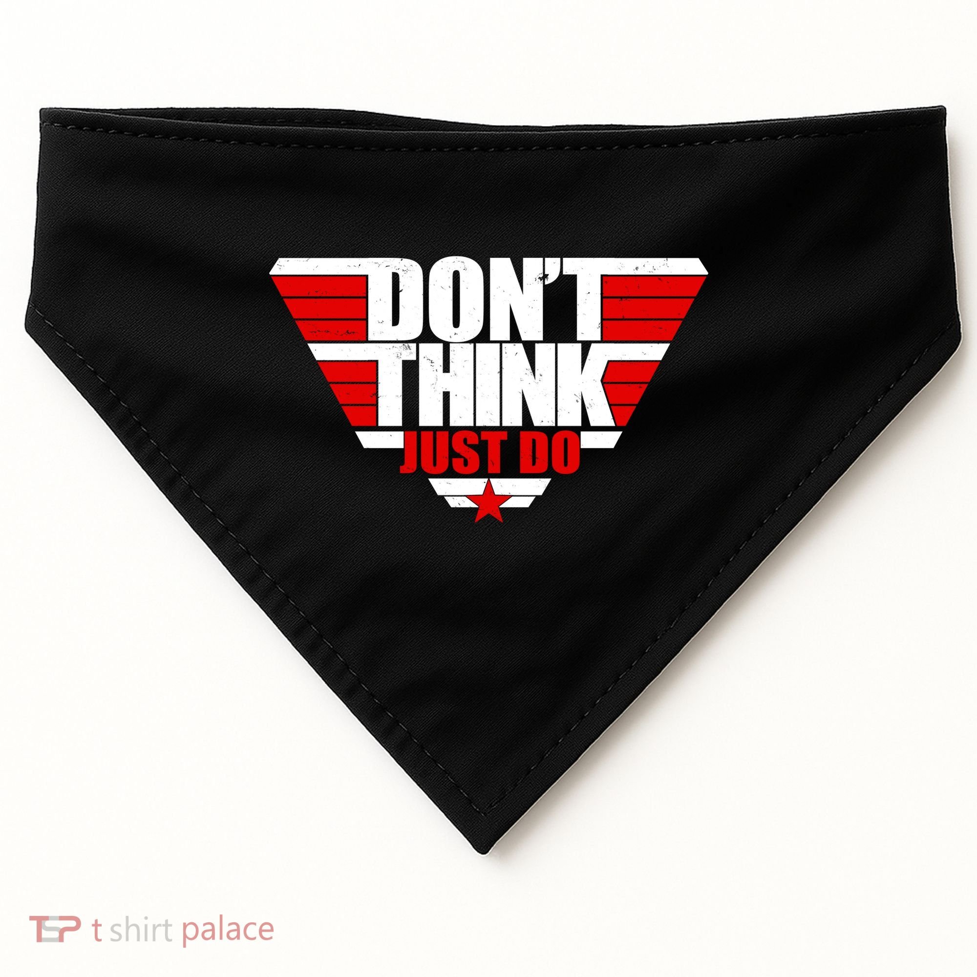 Cool Don't Think Just Do Logo USA-Made Doggie Bandana