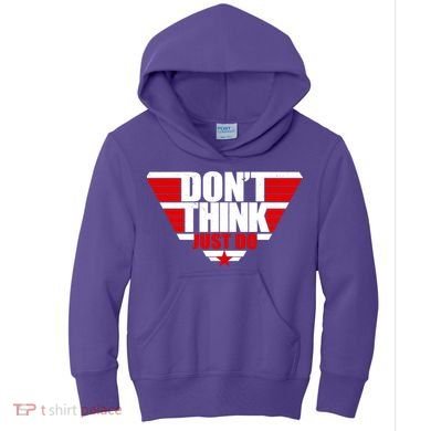 Cool Don't Think Just Do Logo Kids Hoodie