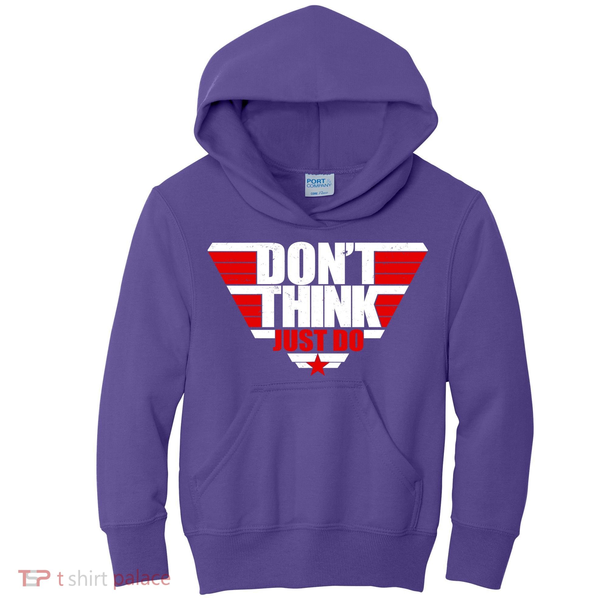 Cool Don't Think Just Do Logo Kids Hoodie