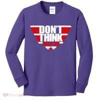 Cool Don't Think Just Do Logo Kids Long Sleeve Shirt thumb 0