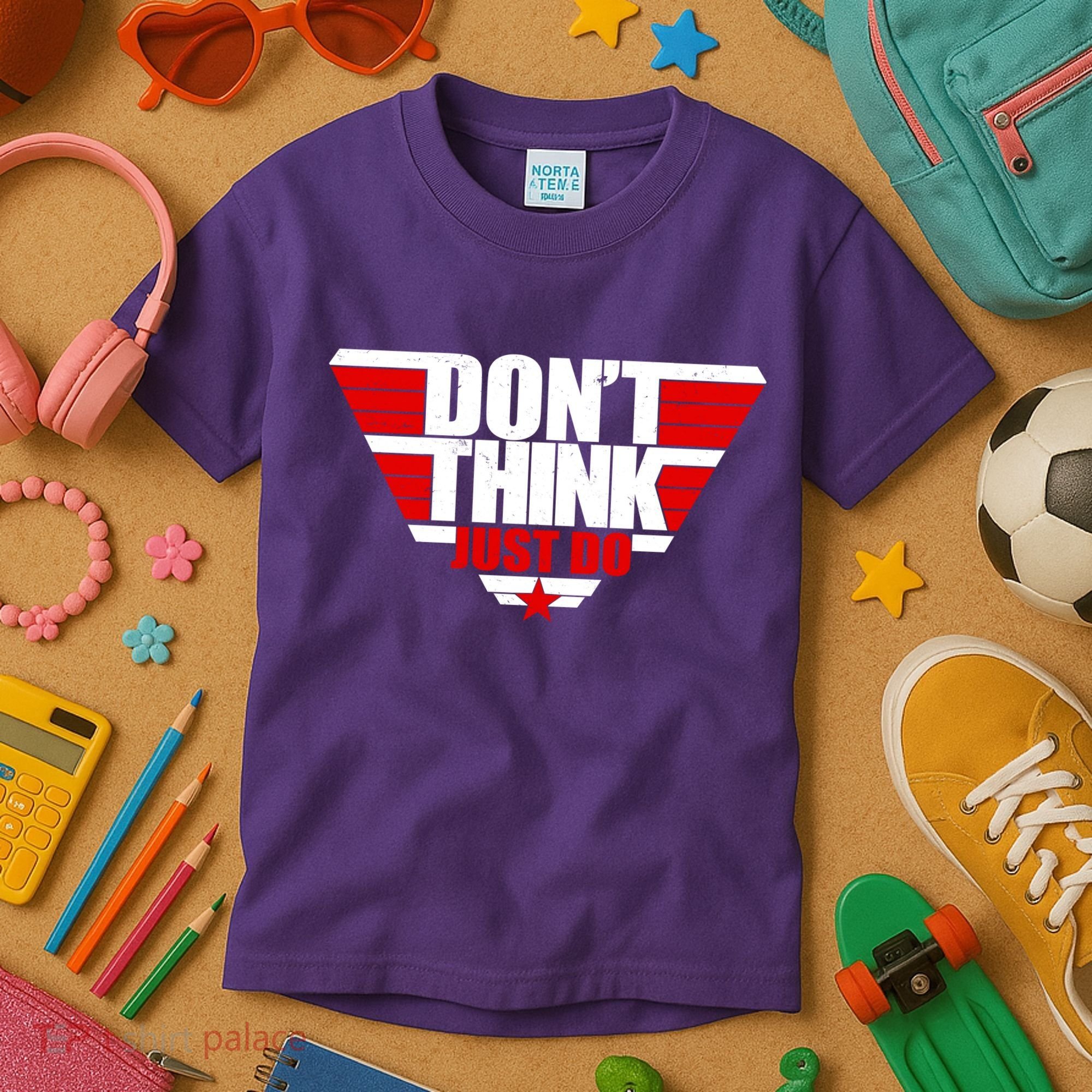 Cool Don't Think Just Do Logo Kids T-Shirt