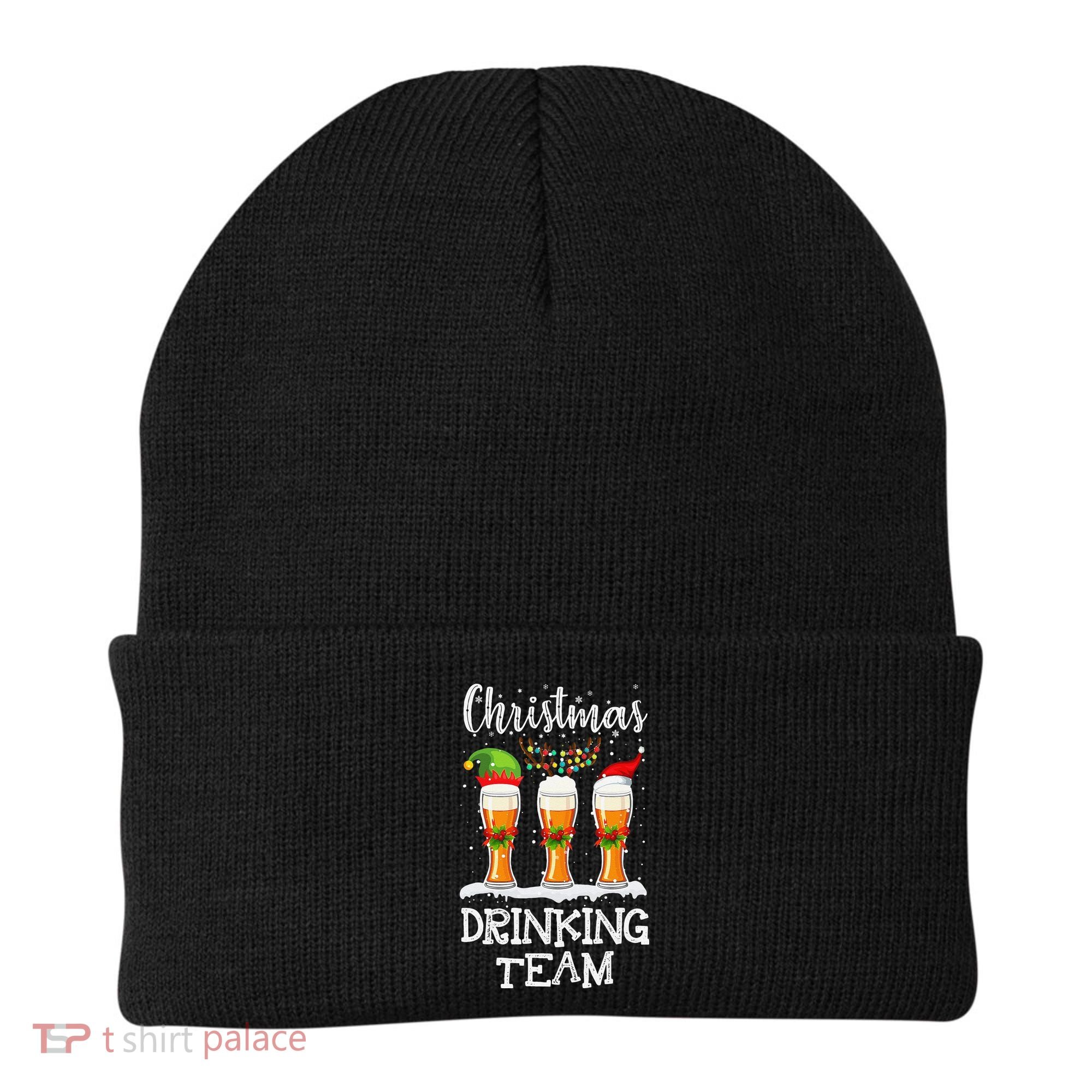 Christmas Drinking Team Holiday Season Xmas Beer Lover Beanie