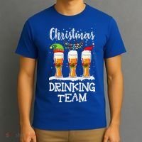 Christmas Drinking Team Holiday Season Xmas Beer Lover T-Shirt thumb 3