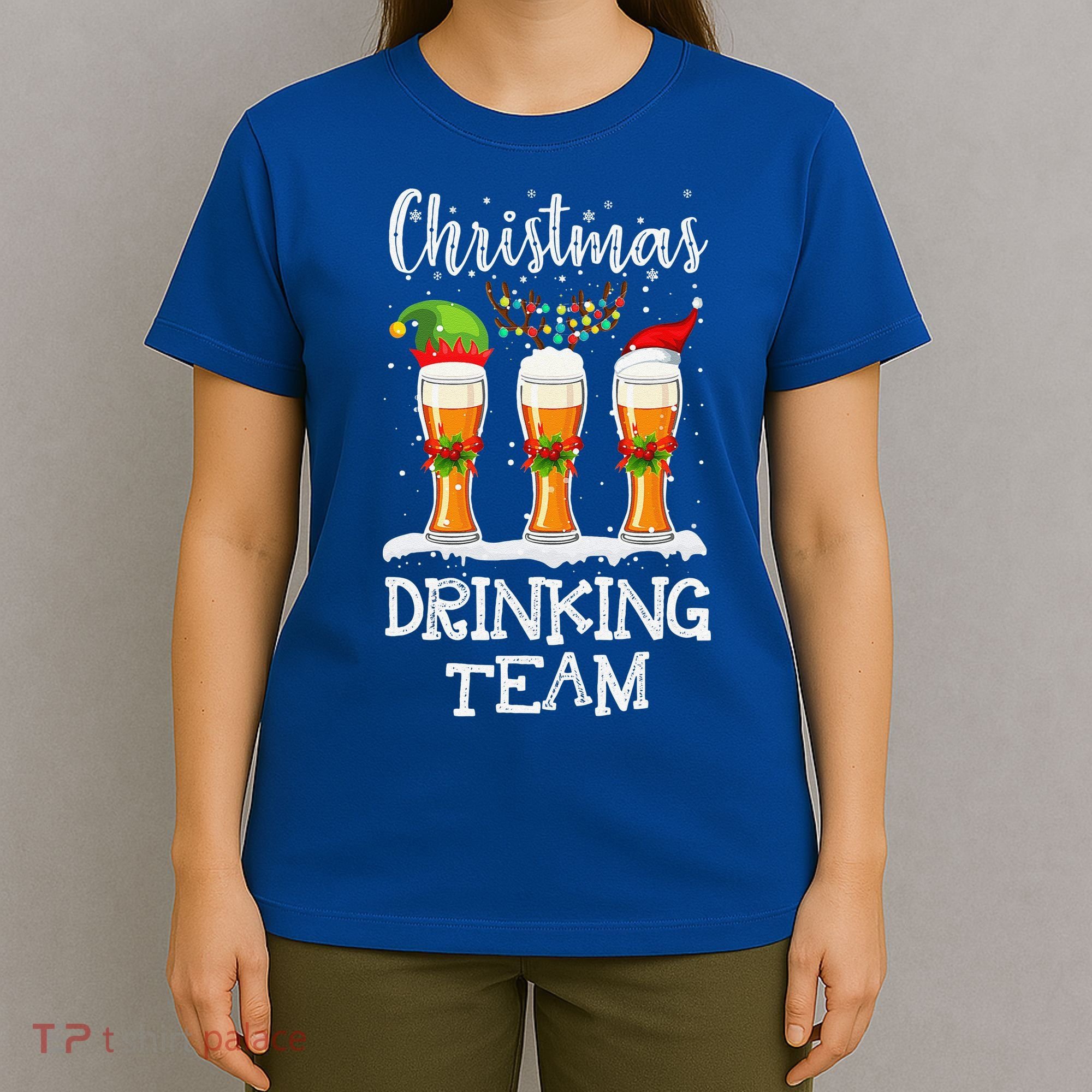 Christmas Drinking Team Holiday Season Xmas Beer Lover T-Shirt